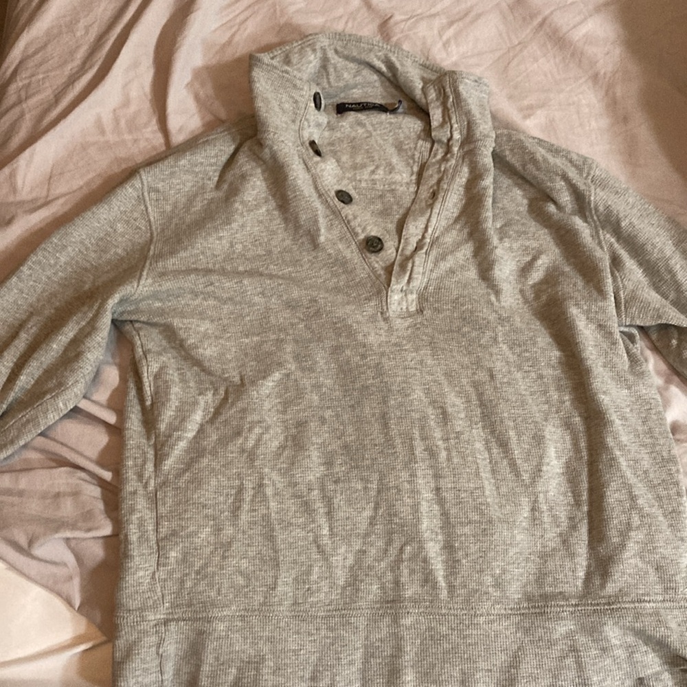 Nautical sweater buttoned